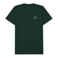 thumbnail image 1 of Dalix Smile Face Embroidered Cotton Relaxed Boxy Fit Short Sleeve Crewneck Tee Shirt Mens in Forest Green M Medium, 1 of 5