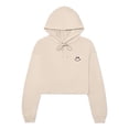 thumbnail image 1 of Dalix Smile Face Embroidered Fleece Cropped Hoodie Cold Fall Winter Women in Heather Dust S Small, 1 of 5