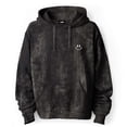 thumbnail image 1 of Dalix Smile Face Embroidered Fleece Hoodie Mineral Wash Long Sleeve Sweatshirt Mens in Black 2XL XX-Large, 1 of 5