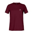 thumbnail image 1 of Dalix Smile Face Embroidered Soft Cotton Short Sleeve T Shirt Womens in Maroon XS X-Small, 1 of 5