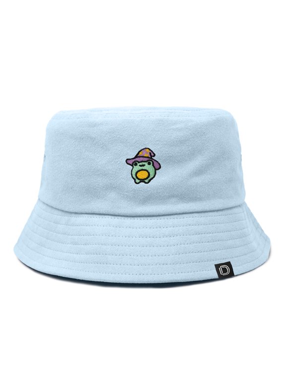 Sorcerer Frog Cotton Bucket Hat Lightweight Outdoor Travel Beach Everyday Womens in Forever Blue XL X-Large