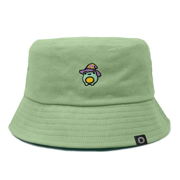 Dalix Sorcerer Frog Cotton Bucket Hat Lightweight Outdoor Travel Beach Everyday Womens in Turf Green L Large