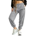 thumbnail image 1 of Dalix Sorcerer Frog Embroidered Jogger Pant Soft Fleece Relaxed Fit Lounge Womens in Htr Gray M Medium, 1 of 5