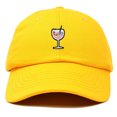 thumbnail image 1 of Dalix Spritz Cocktail Embroidered Cap Cotton Baseball Cute Cool Dad Hat Womens in Gold, 1 of 5