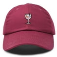 thumbnail image 1 of Dalix Spritz Cocktail Embroidered Cap Cotton Baseball Cute Cool Dad Hat Womens in Maroon, 1 of 5