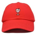 thumbnail image 1 of Dalix Spritz Cocktail Embroidered Cap Cotton Baseball Cute Cool Dad Hat Womens in Red, 1 of 5