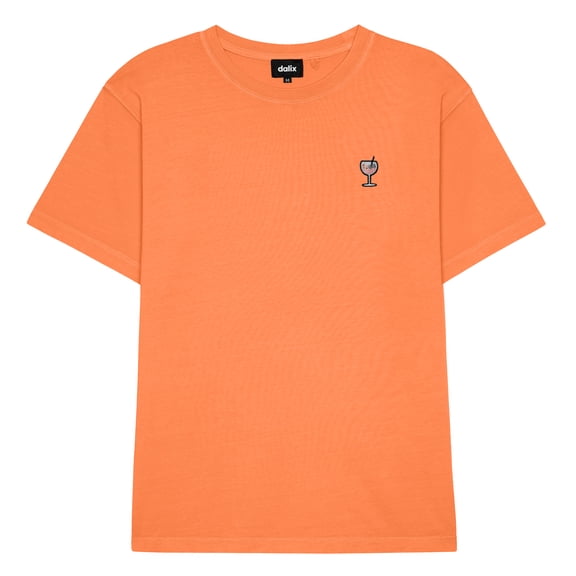 Dalix Spritz Midweight Garment Dye Soft Tee Short Sleeve Cotton Shirt Mens in Sherbert S Small