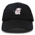 thumbnail image 1 of Dalix Strawberry Cow Embroidered Womens Cotton Dad Hat Baseball Cap in Black, 1 of 5