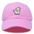 thumbnail image 1 of Dalix Strawberry Cow Embroidered Womens Cotton Dad Hat Baseball Cap in Light Pink, 1 of 5