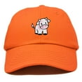 thumbnail image 1 of Dalix Strawberry Cow Embroidered Womens Cotton Dad Hat Baseball Cap in Orange, 1 of 5