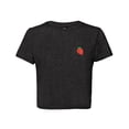 thumbnail image 1 of Dalix Strawberry Embroidered Cotton Relaxed Fit Short Sleeve Crewneck Tee Shirt Womens in Dark Heather 2XL XX-Large, 1 of 5