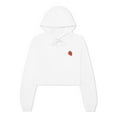 thumbnail image 1 of Dalix Strawberry Embroidered Fleece Cropped Hoodie Cold Fall Winter Women in White S Small, 1 of 5