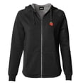 thumbnail image 1 of Dalix Strawberry Embroidered Fleece Zip Washed Hoodie Cold Fall Winter Women in Black XS X-Small, 1 of 5