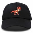 thumbnail image 1 of Dalix T-Rex Embroidered Mens Cotton Dad Hat Baseball Cap in Black, 1 of 5