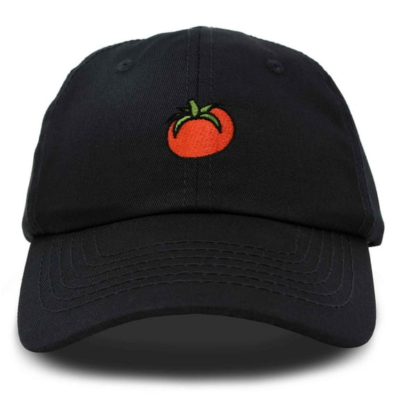 Dalix Tomato Embroidered Cap Cotton Baseball Cute Cool Dad Hat Womens in Black