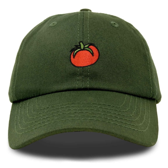 Dalix Tomato Embroidered Cap Cotton Baseball Cute Cool Dad Hat Womens in Olive
