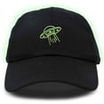 thumbnail image 1 of Dalix UFO Embroidered Alien Dad Hat Cotton Baseball Cap Adjustable Mens in Black, 1 of 5