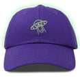 thumbnail image 1 of Dalix UFO Embroidered Alien Dad Hat Cotton Baseball Cap Adjustable Mens in Purple, 1 of 5