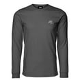 thumbnail image 1 of Dalix UFO Embroidered Cotton Classic Fit Long Sleeve Crewneck Tee Shirt Mens in Asphalt Gray L Large, 1 of 5