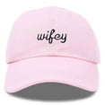 thumbnail image 1 of Dalix Wifey Embroidered Cotton Husband Baseball Cap Adjustable Dad Hat Womens in Washed Pink, 1 of 5