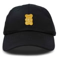 thumbnail image 1 of Dalix Yellow Gummy Embroidered Cotton Dad Hat Baseball Cap Adjustable Womens in Black, 1 of 5