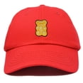 thumbnail image 1 of Dalix Yellow Gummy Embroidered Cotton Dad Hat Baseball Cap Adjustable Womens in Red, 1 of 5