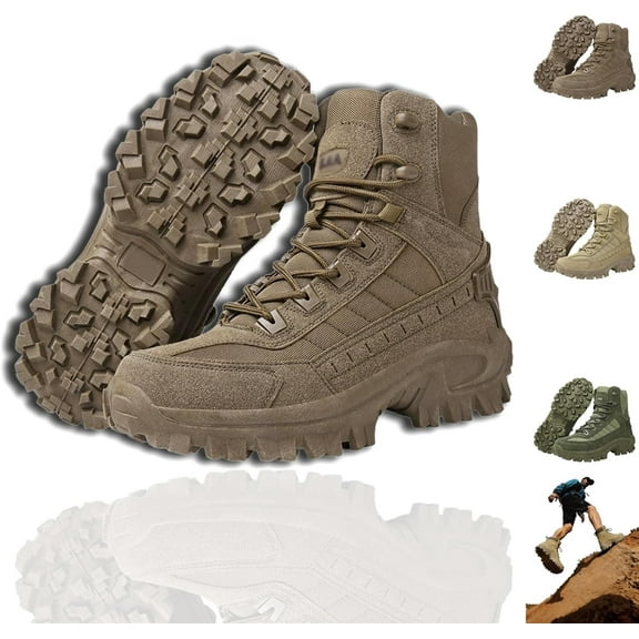 Dallader Mens Orthopedic Support Anti-Puncture Work Boots, Men's Waterproof Walking Shoes, Anti-Sprain Hiking Boots