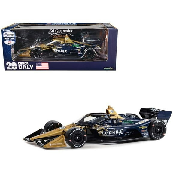 Dallara IndyCar #20 Conor Daly "Bitnile" Ed Carpenter Racing "NTT IndyCar Series" (2023) 1/18 Diecast Model Car by Greenlight