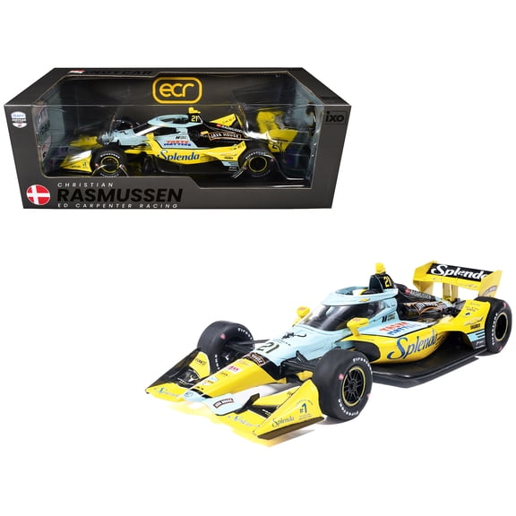 Dallara IndyCar #21 "Splenda" Ed Carpenter Racing "NTT IndyCar Series" (2026) 1/18 Diecast Model Car by IXO Models
