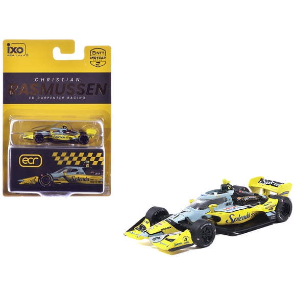 Dallara IndyCar #21 "Splenda" Ed Carpenter Racing "NTT IndyCar Series" (2026) 1/64 Diecast Model by IXO Models