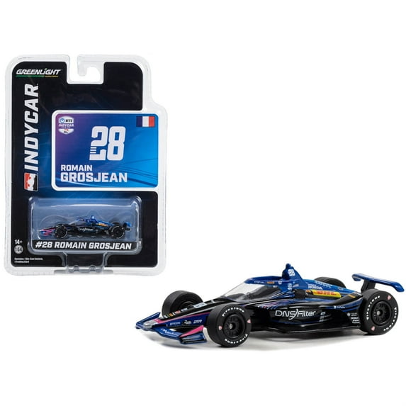 Dallara IndyCar #28 Grosjean "DNSFilter" Andretti Autosport "NTT IndyCar Series" 2023 1/64 Diecast Model Car by Greenlight