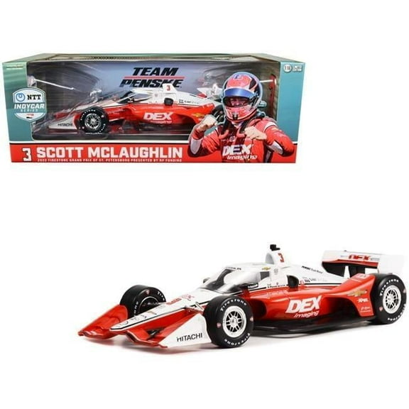 Dallara IndyCar #3 "DEX Imaging" First Win Firestone Grand Prix of St. Petersburg (2022) 1/18 Diecast Model Car by Greenlight