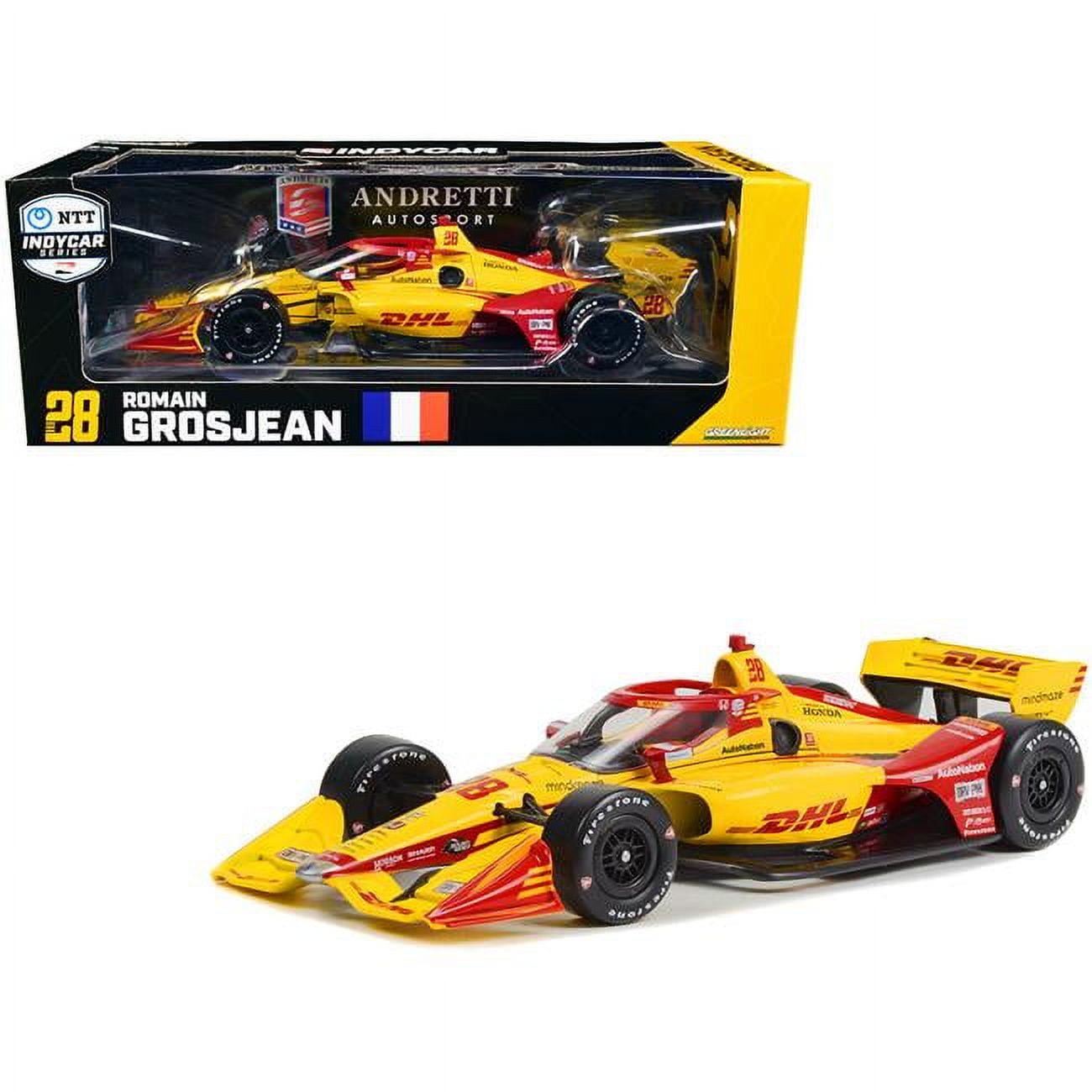 ミニカー Romain Grosjean Andretti Auto IndyDriver Dallara IndyCar No.28 Romain Grosjean DHL Andretti Autosport