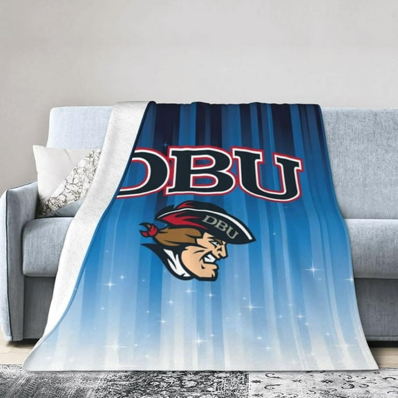 Dallas Baptist University Logo Fleece Blanket, Very Soft Microfiber Flannel Blanket for Couch Warm and Cozy for All Seasons