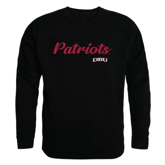 Dallas Baptist University Mens Script Crewneck T-Shirt, Black - Small