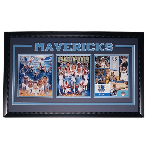 Encore Brandz 753466162224 Dallas - Basketball champs 18x30 Deluxe Frame
