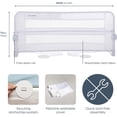 thumbnail image 1 of Dallas Bed Rail Guard - Toddlers Bed Rails - with Safety Anchors - Fits Up to Queen Size Mattress - Measures 43.25" Wide & 19.5" Tall - Model L7745, White, 1 of 6