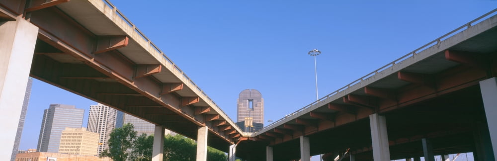 Dallas City Center Texas Canvas Art - Panoramic Images (27 x 9)
