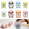 thumbnail image 1 of Hevirgo Classic Home Cute Battery Operated Analog Mini Round Bedside Desk Alarm Clock, 1 of 10