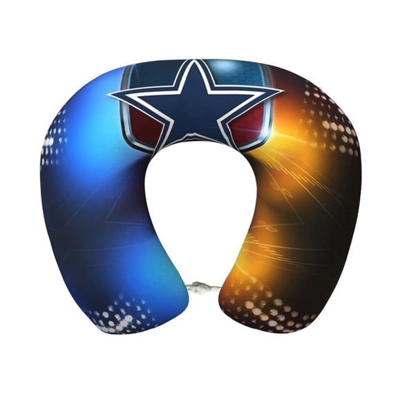 Dallas Comfortable And Portable U-Shaped Pillow, American Football Team Theme Travel Neck Pillow, Supports Neck And Head, Relieves Fatigue, Suitable For Cam_pus, Office Lunch Break Pillow