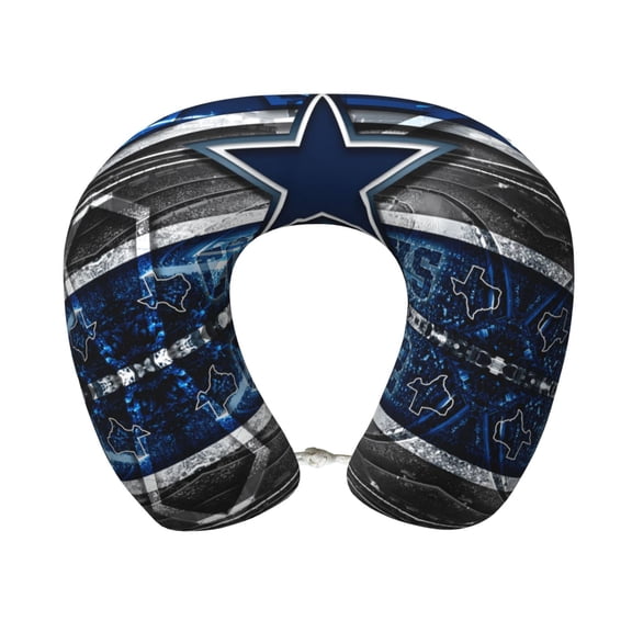 Dallas Comfortable And Portable U-Shaped Pillow, American Football Team Theme Travel Neck Pillow, Supports Neck And Head, Relieves Fatigue, Suitable For Cam_pus, Office Lunch Break Pillow