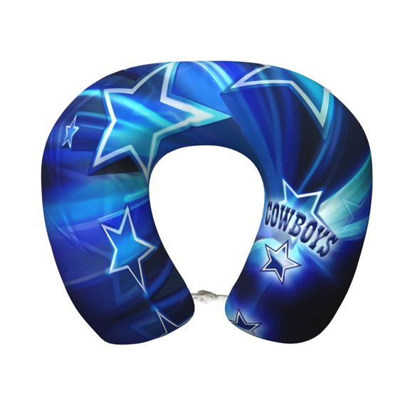 Dallas Comfortable And Portable U-Shaped Pillow, American Football Team Theme Travel Neck Pillow, Supports Neck And Head, Relieves Fatigue, Suitable For Cam_pus, Office Lunch Break Pillow