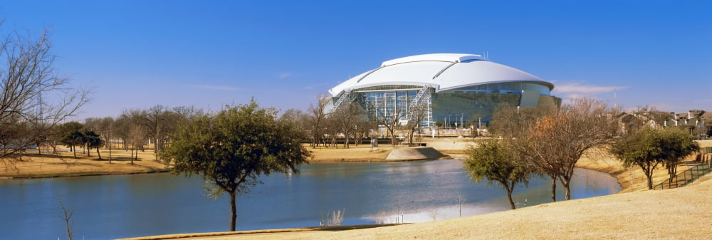 Dallas Cowboy Stadium at the waterfront Dallas Texas USA Canvas Art - Panoramic Images (27 x 9)
