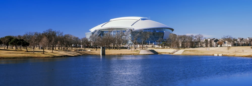 Dallas Cowboy Stadium at the waterfront Dallas Texas USA Canvas Art - Panoramic Images (36 x 12)