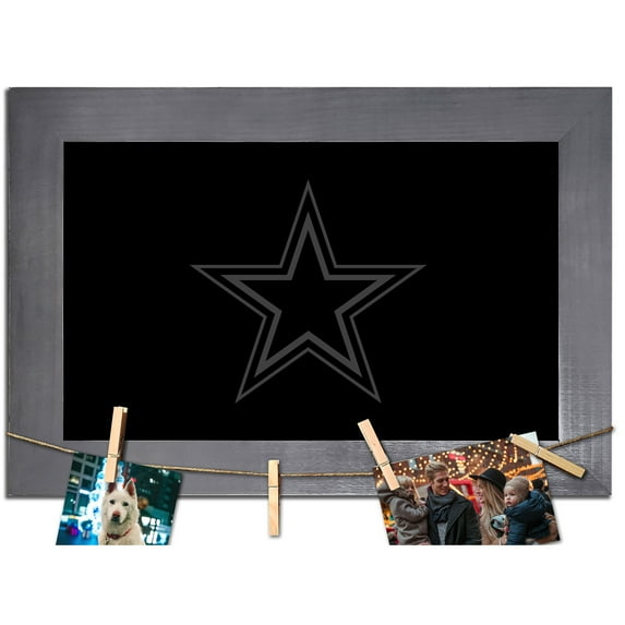 Dallas Cowboys 11" x 19" Blank Chalkboard with Frame & Clothespins Sign