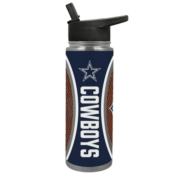 Dallas Cowboys 24 Ounce Jr Thirst Hydration Bottle with Gameball Graphics