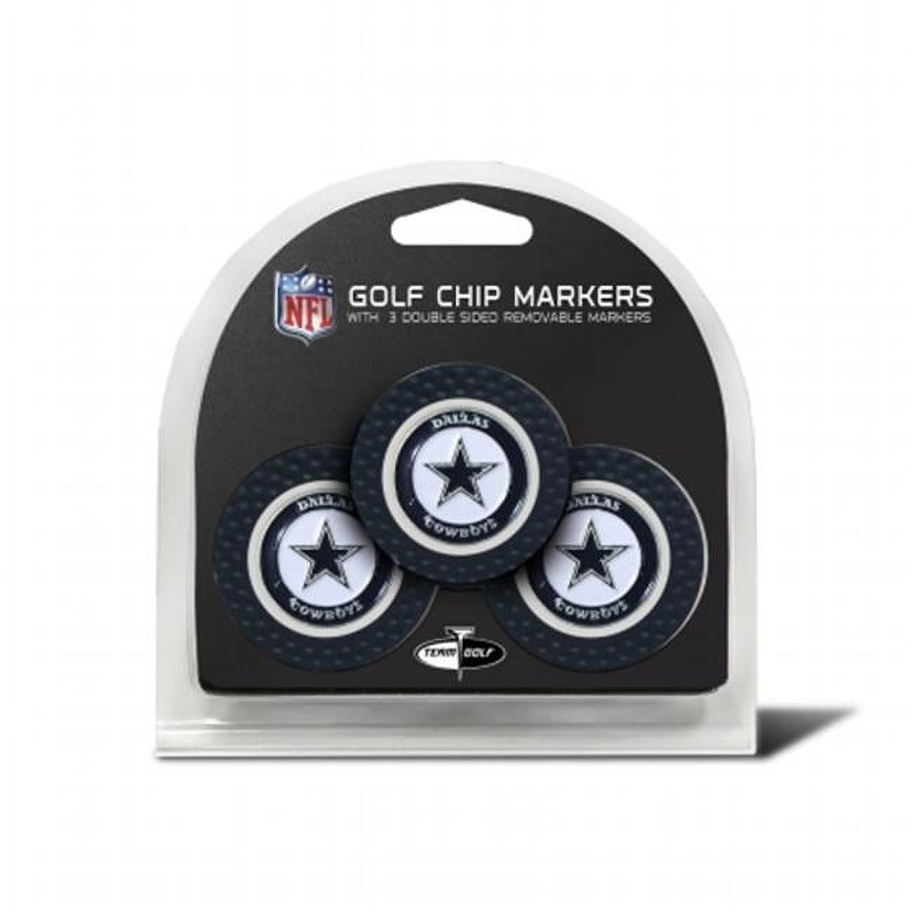 Dallas Cowboys 3-Pack Poker Chip Golf Ball Markers - image 1 of 2