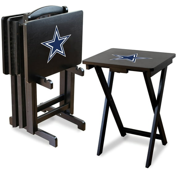 Dallas Cowboys 4 TV Trays with Stand