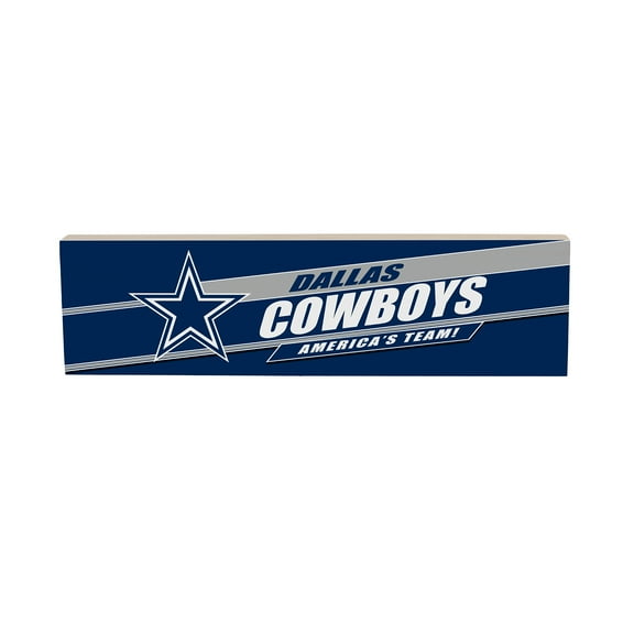Dallas Cowboys 5" x 18" Shadow Logo Wood Mantle Sign