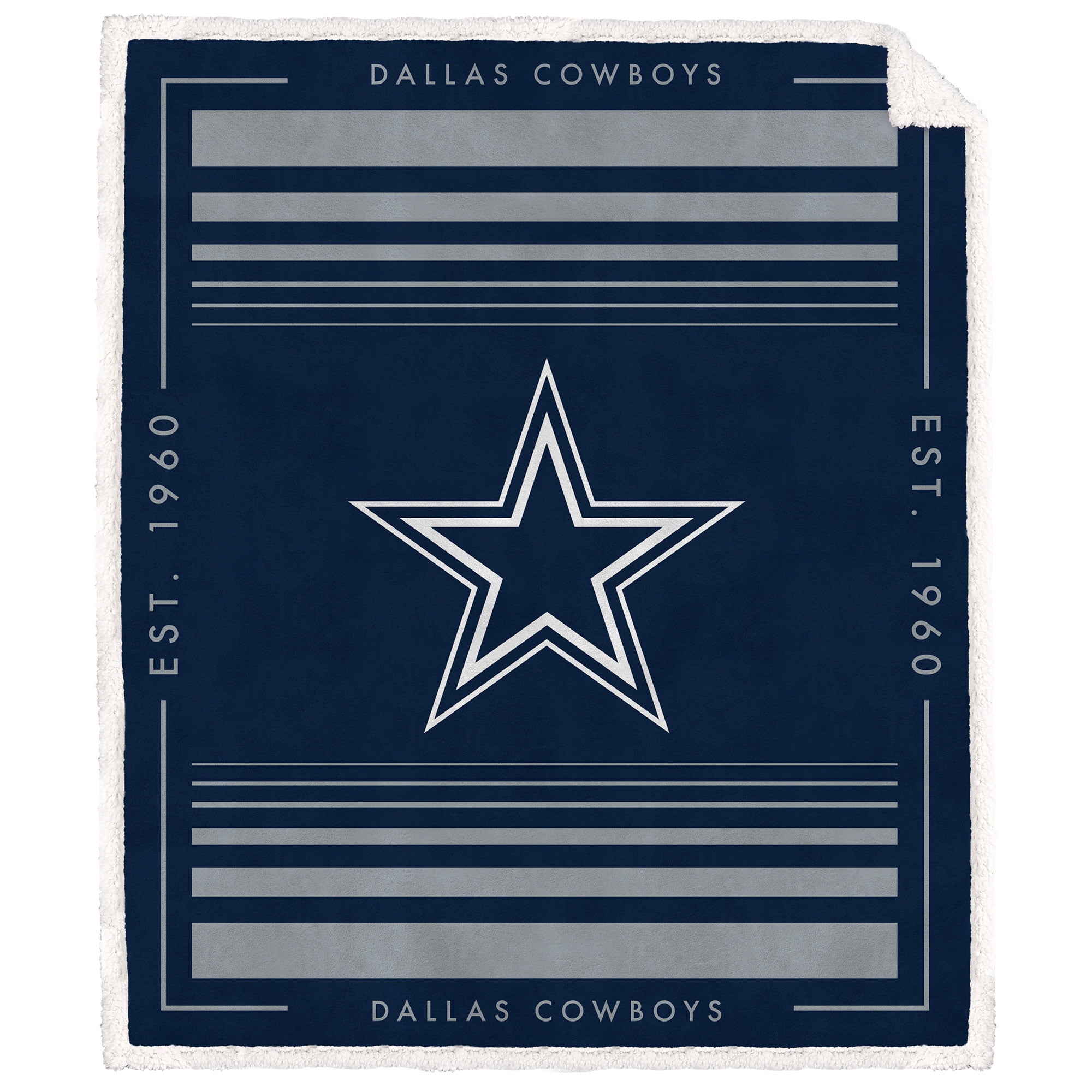 Dallas Cowboys 60" x 70" Basic Block Royal Plush Sherpa Blanket